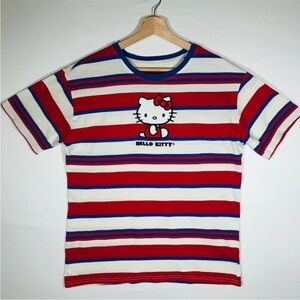 Hello Kitty Red and Blue Striped Tee